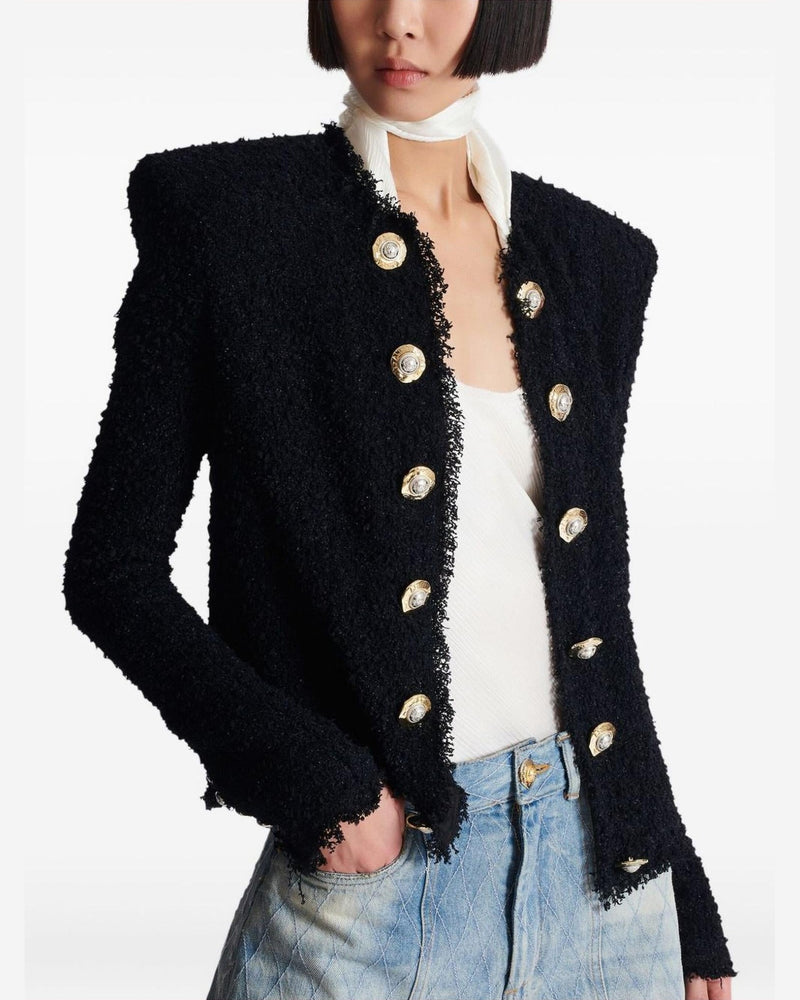 Balmain Tweed Edge To Jacket Glam Steals