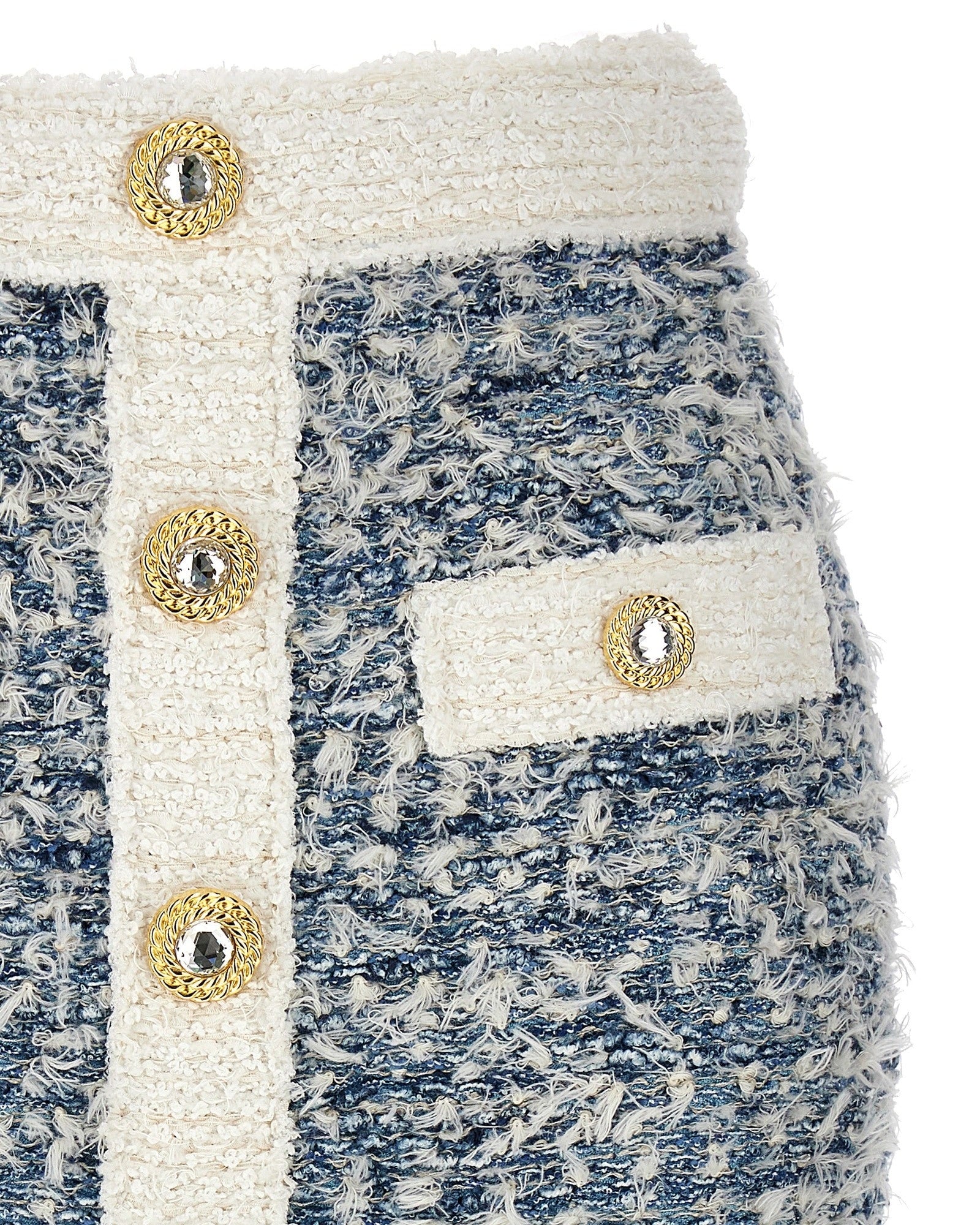 Balmain Tweed Fringed Skirt Glam Steals