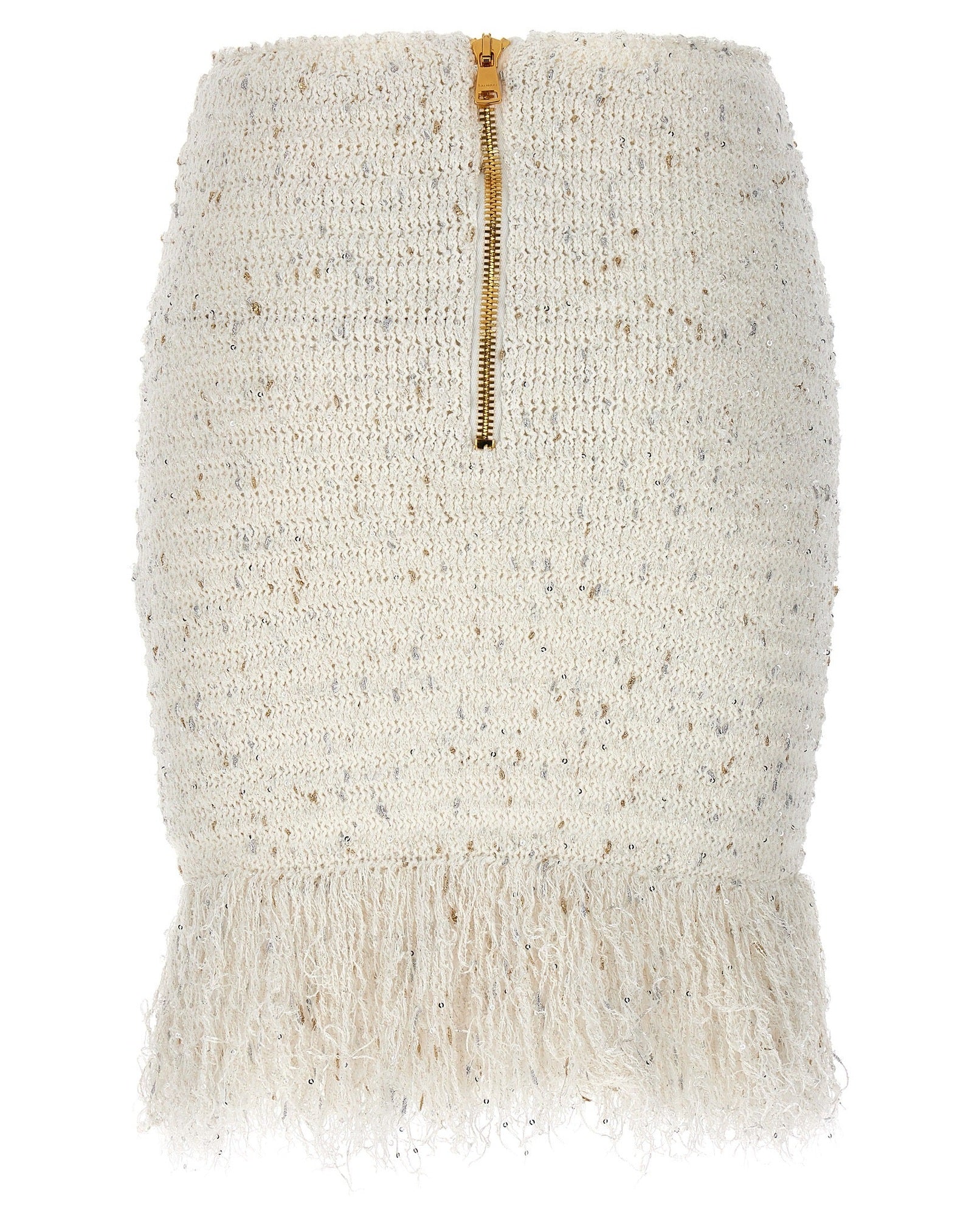 Balmain Tweed Fringed Skirt Glam Steals