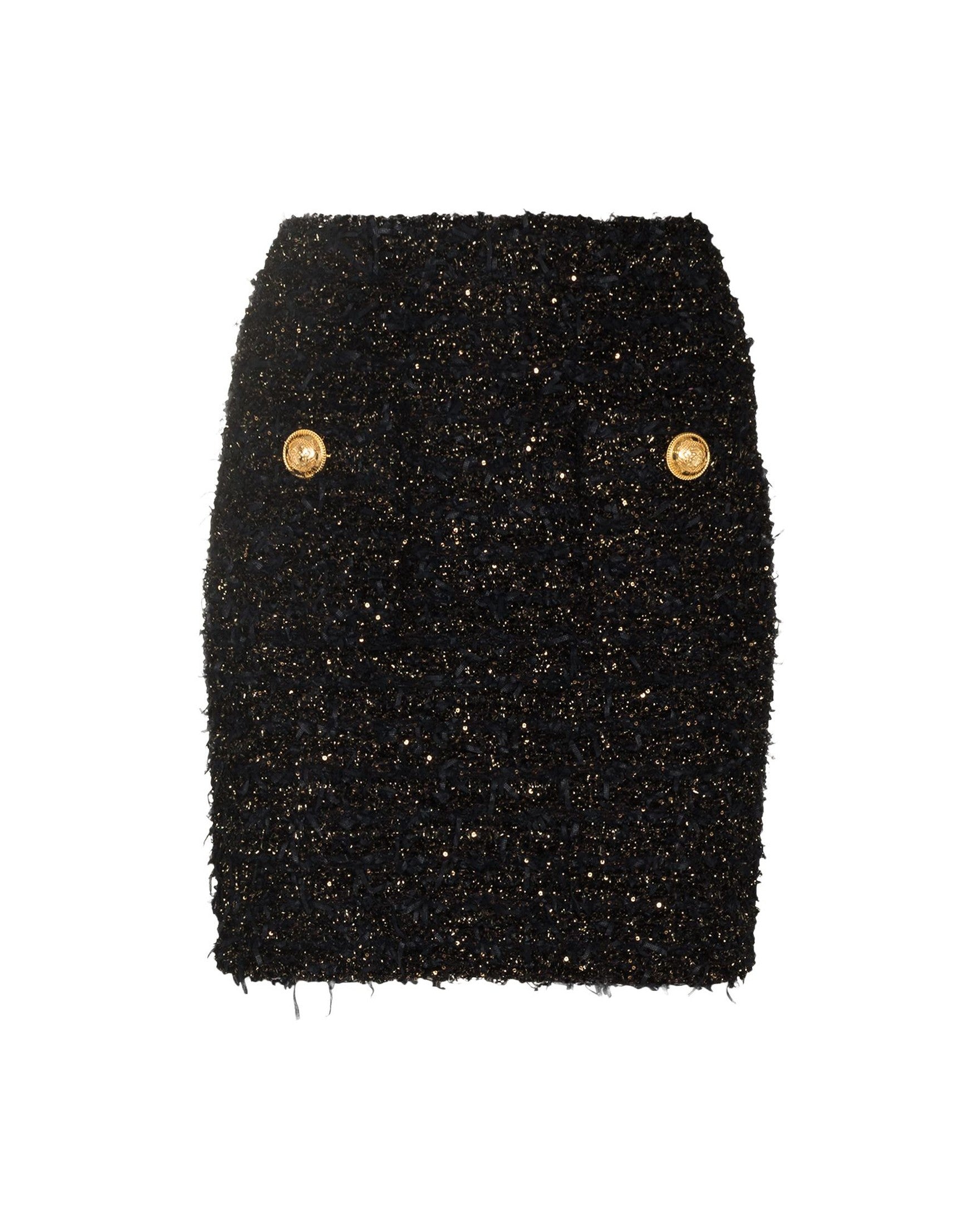 Balmain Tweed High Rise Miniskirt Glam Steals