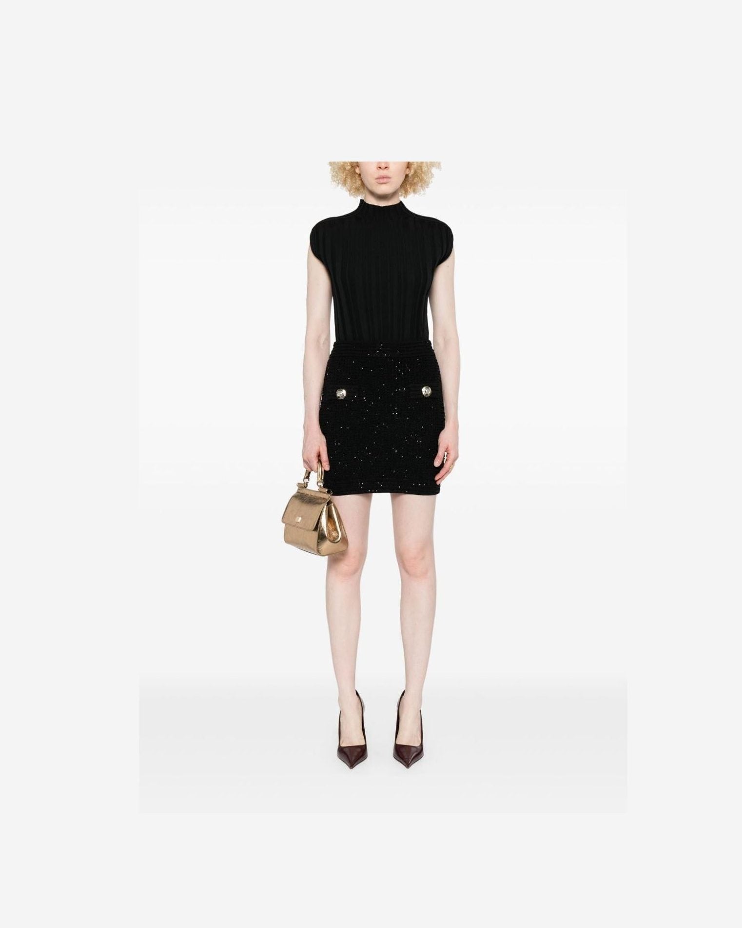 Balmain Tweed Mini Skirt Glam Steals