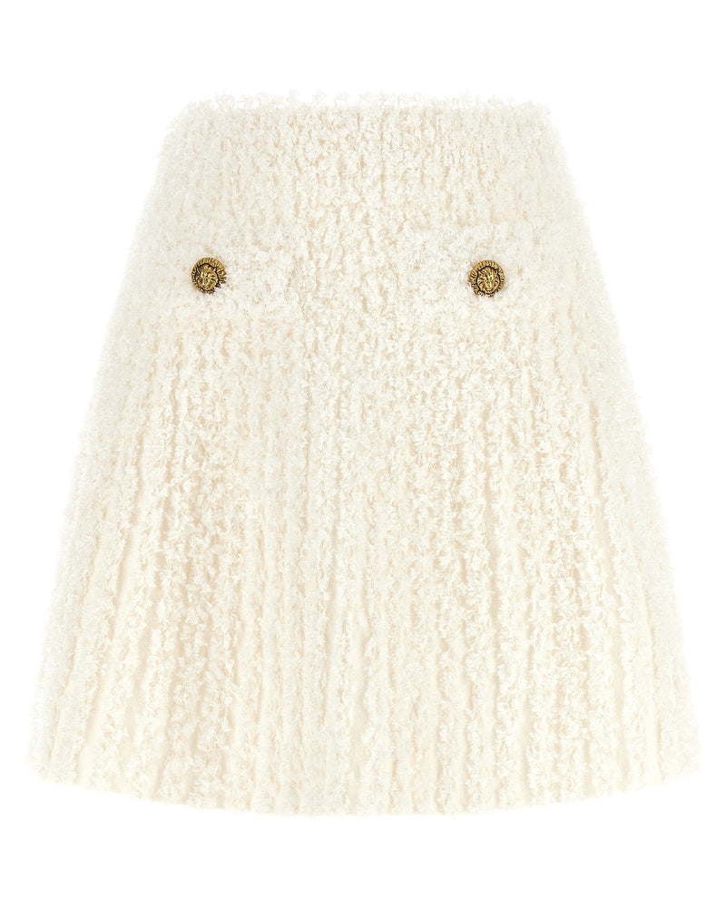 Balmain Tweed Plumetis Skirt Glam Steals