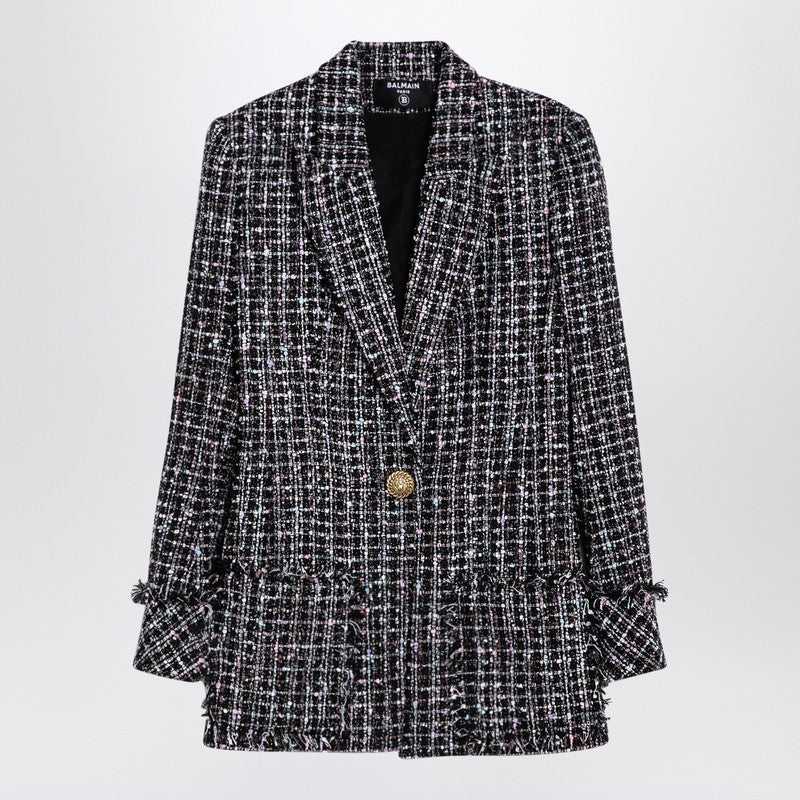 Balmain Tweed Single Breasted Blazer Dress Glam Steals
