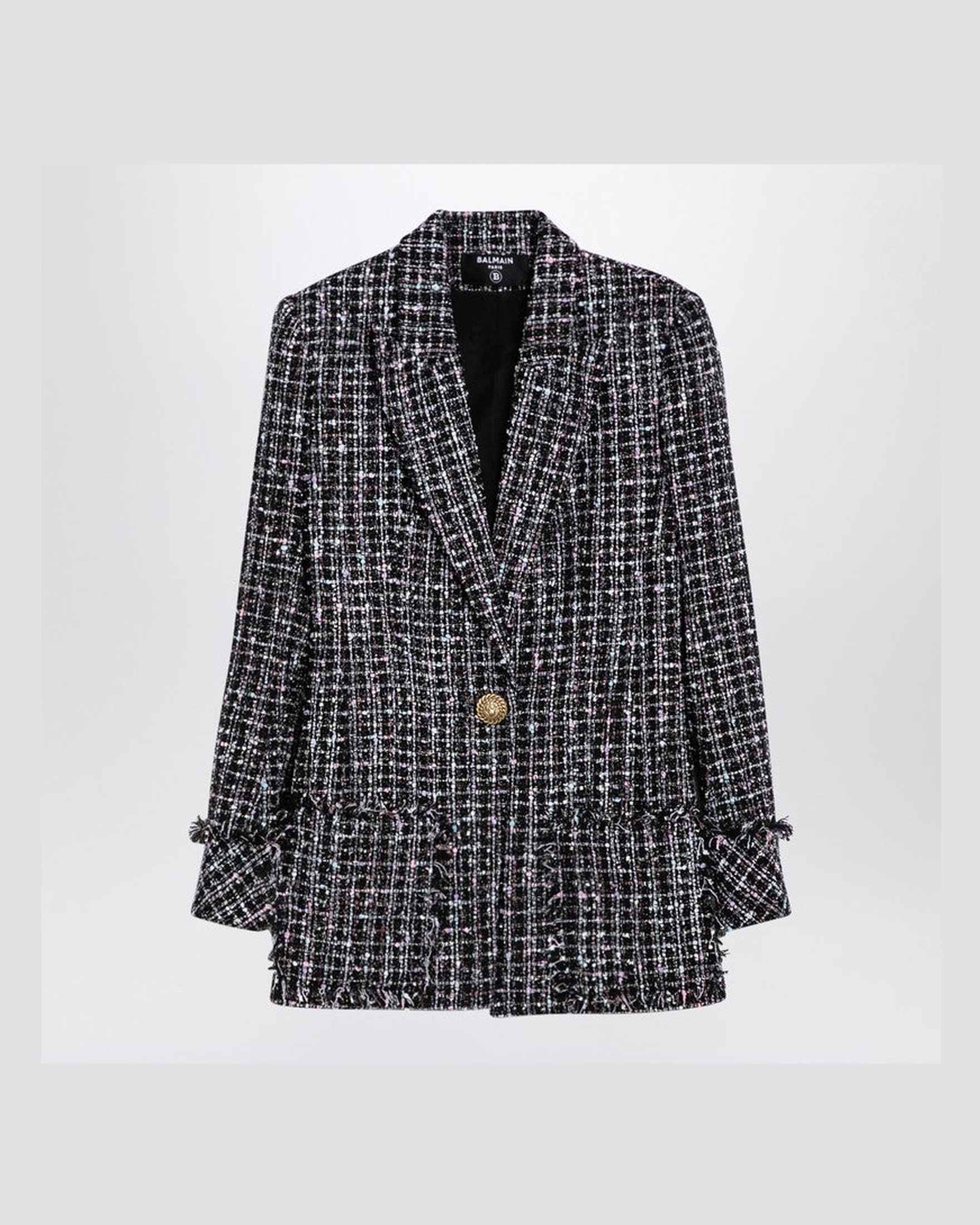 Balmain Tweed Single Breasted Blazer Dress Glam Steals