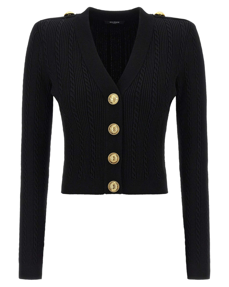 Balmain Twisted Knit Cardigan Glam Steals