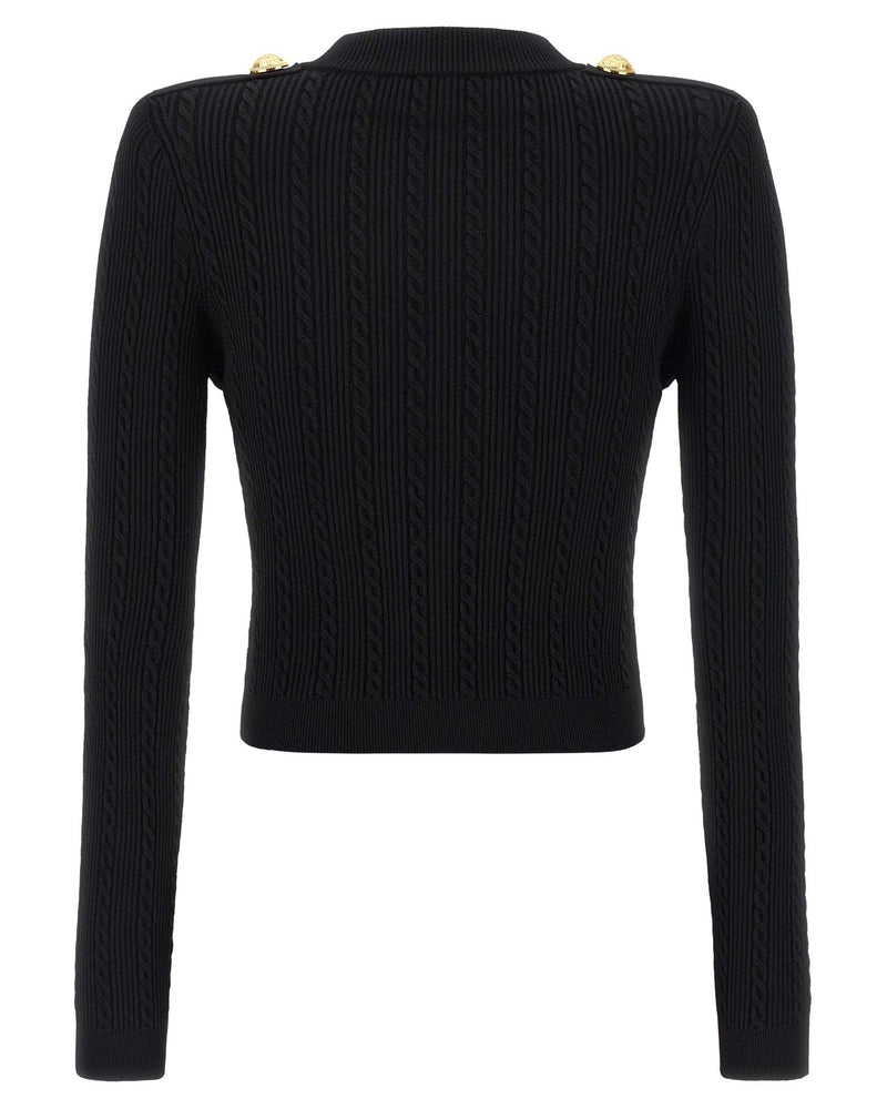 Balmain Twisted Knit Cardigan Glam Steals