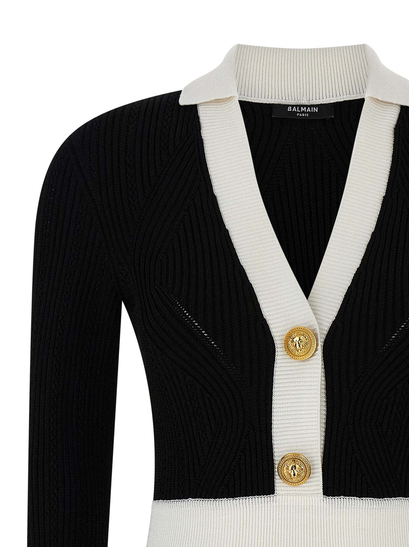 Balmain Two Tone Dress Glam Steals