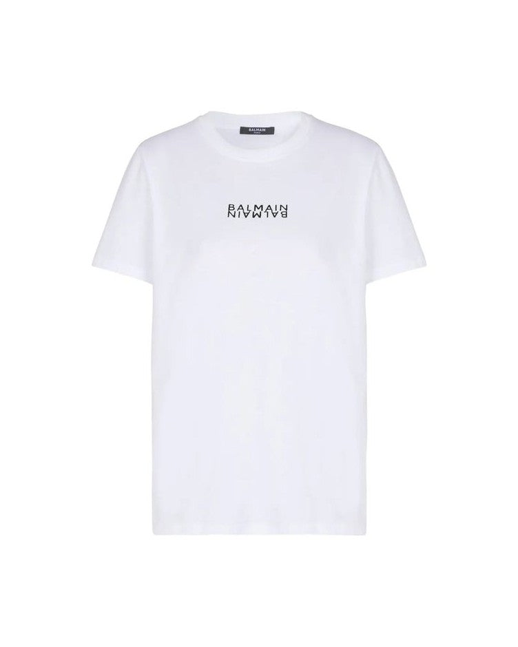 Balmain White Cotton T-shirt 