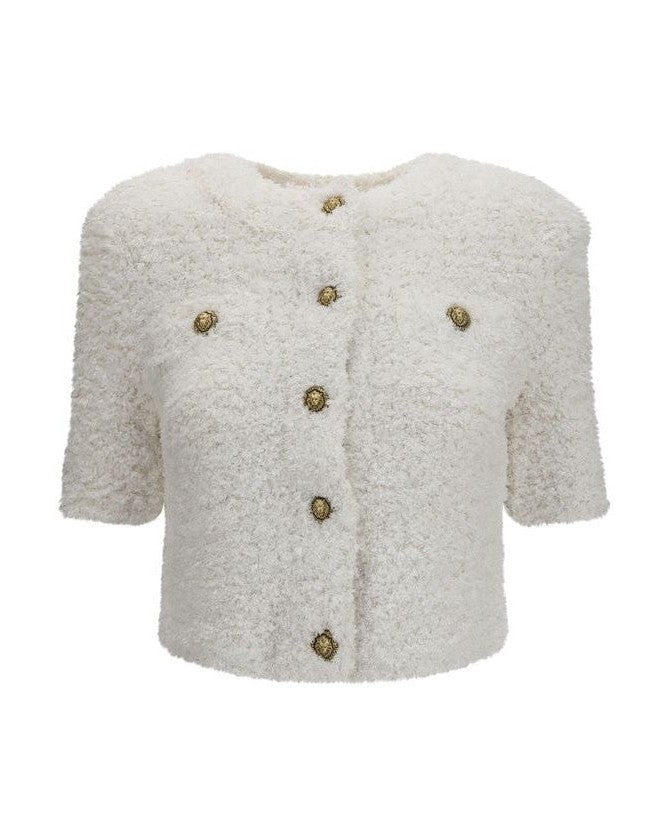 Balmain White Polyamide Cardigan 