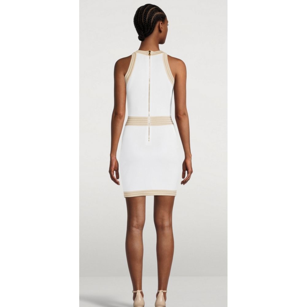 Balmain White Viscose Dress Glam Steals