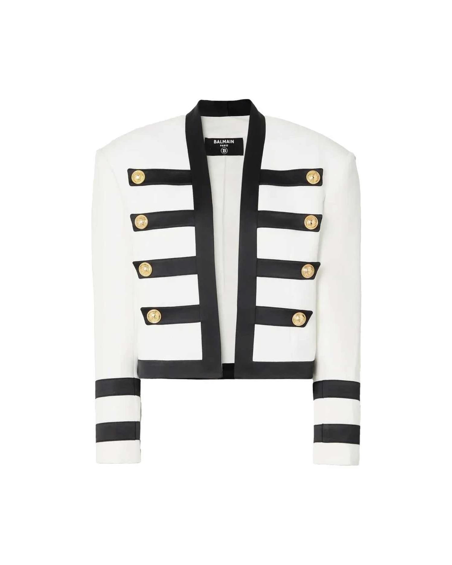 Balmain White Viscose Suits & Blazer Glam Steals
