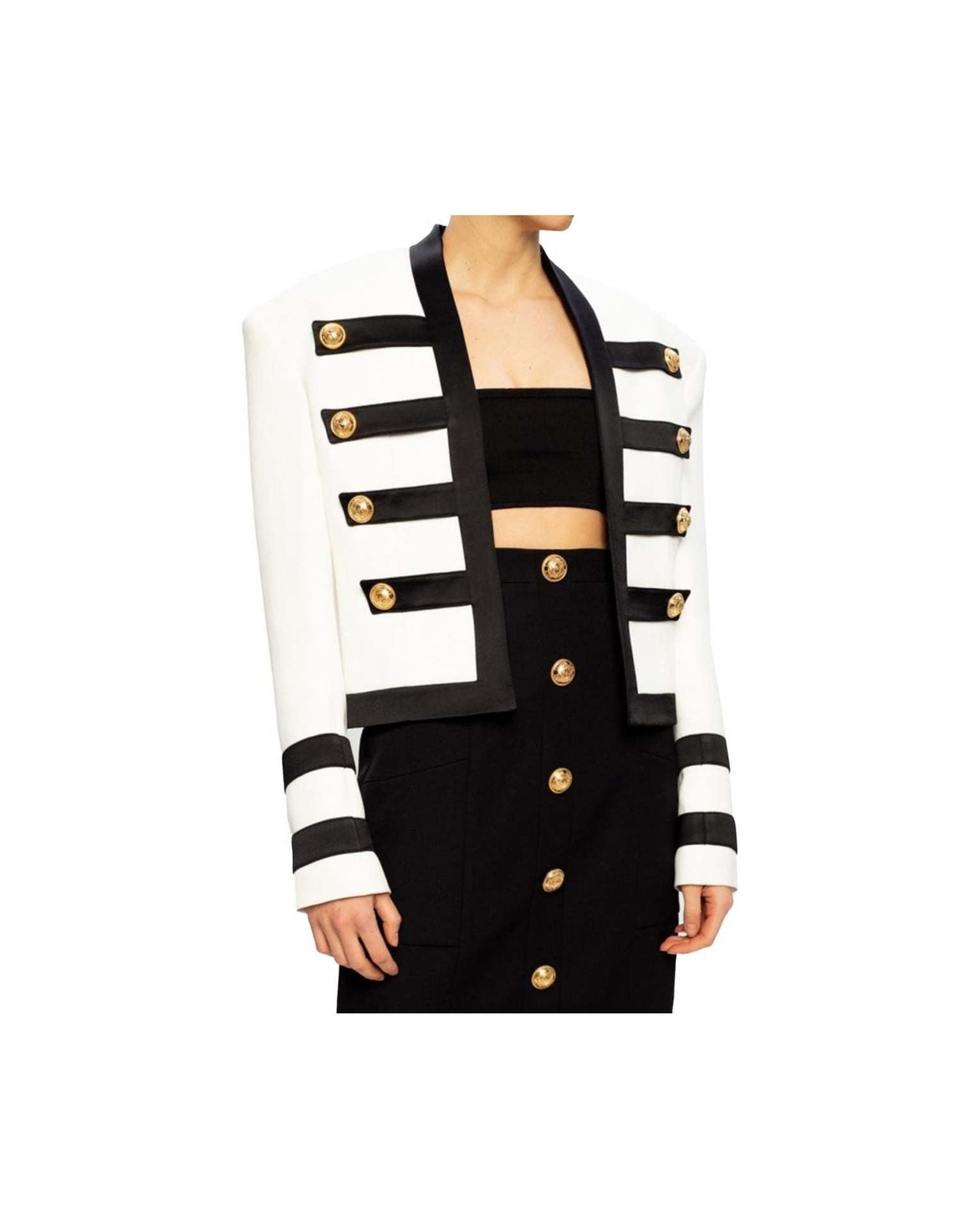 Balmain White Viscose Suits & Blazer Glam Steals