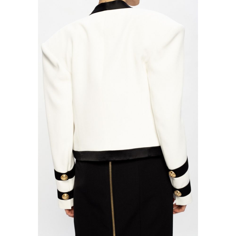 Balmain White Viscose Suits & Blazer Glam Steals