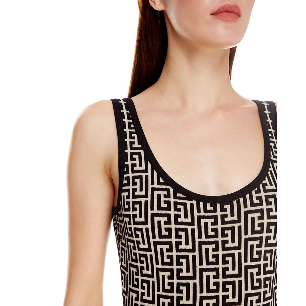 Balmain White Wool Women Bodysuit Glam Steals