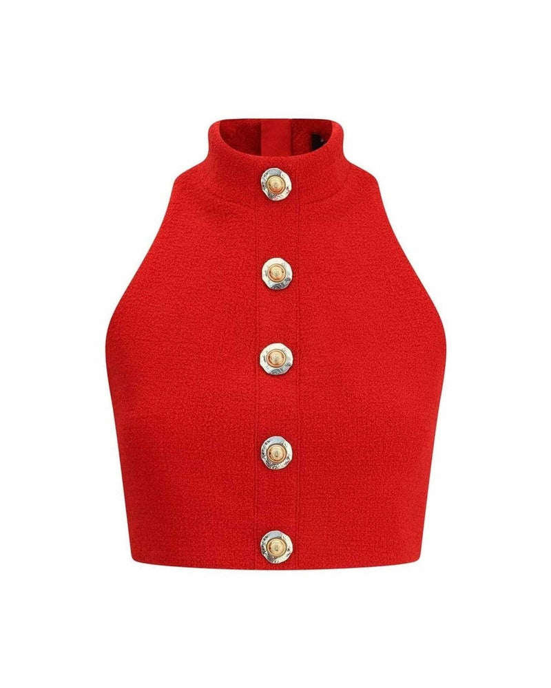 Balmain Wool Bouclé Crop Top Glam Steals