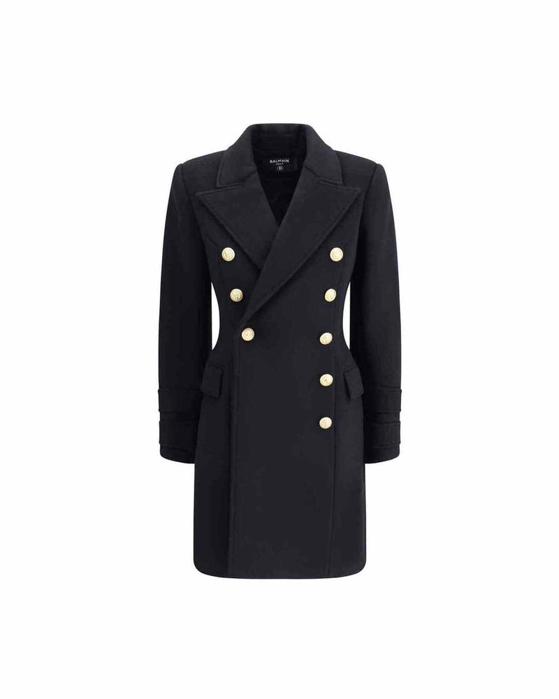 Balmain Wool and Cashmere Double Breasted Coat Glam Steals