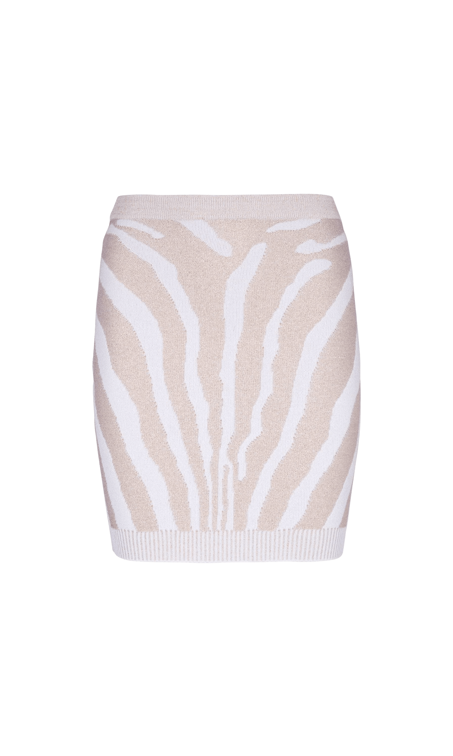Balmain Zebra Knit Short Skirt Glam Steals