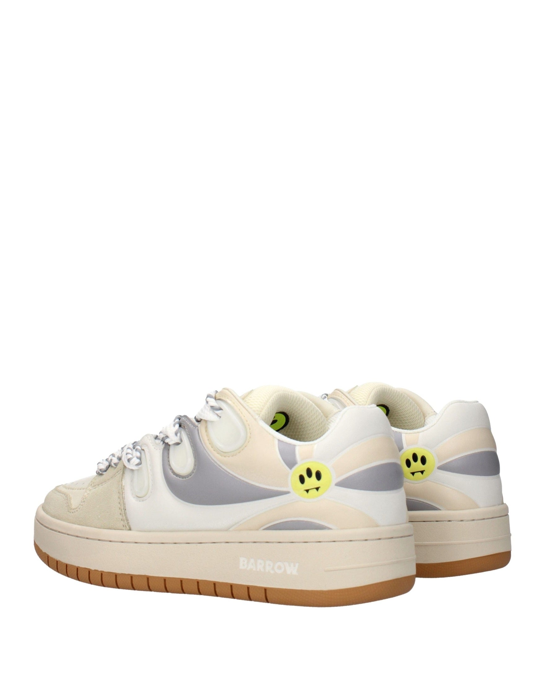 Barrow Beige Leather Low Top Sneakers Glam Steals