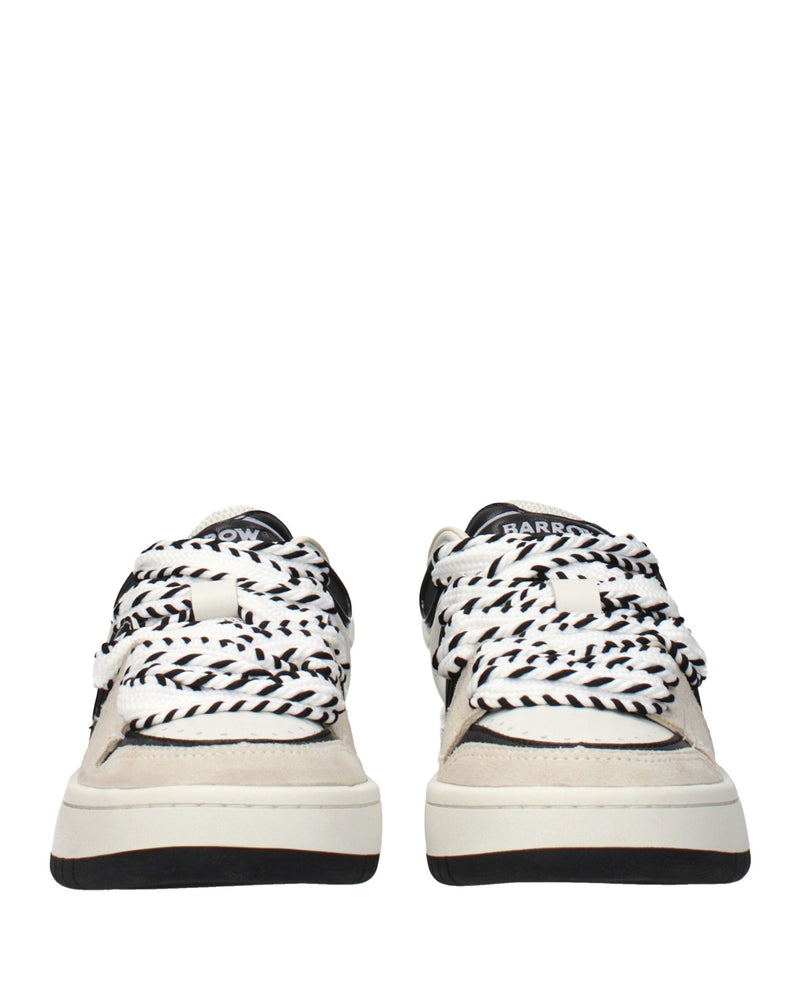 Barrow Beige Leather Sneakers Glam Steals