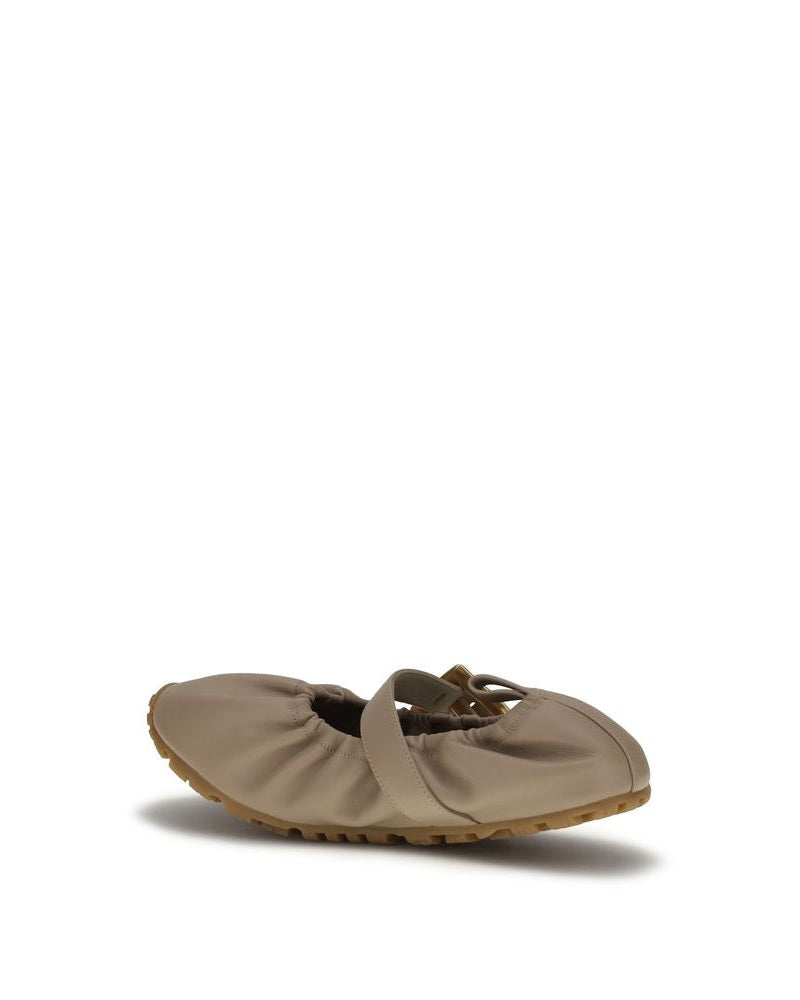 Balmain Beige Ballet Flats Glam Steals