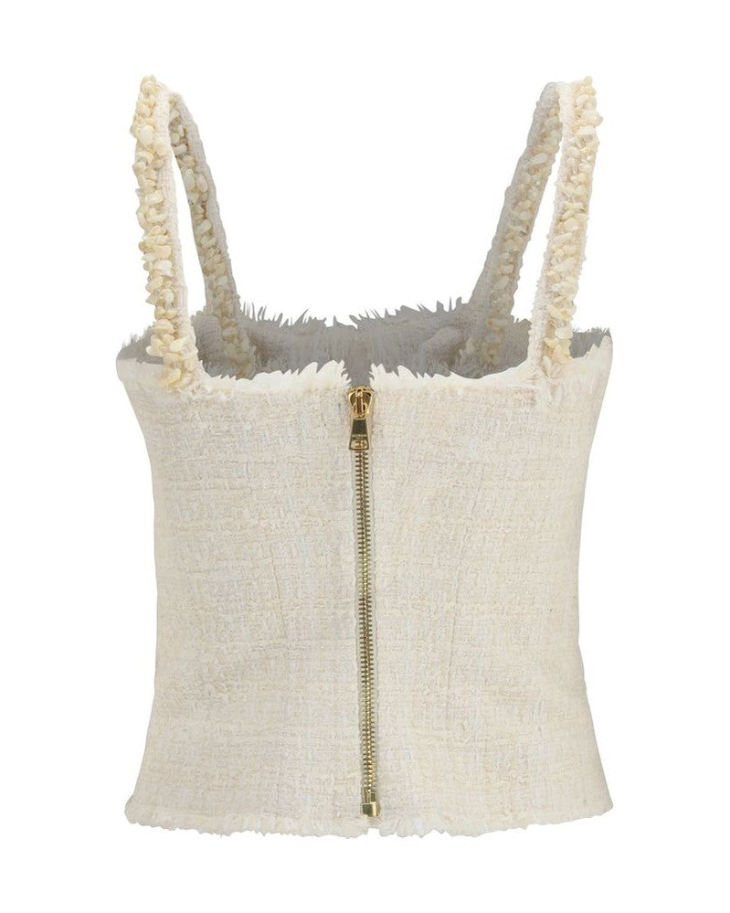 Balmain Beige Polyester Blouse Glam Steals