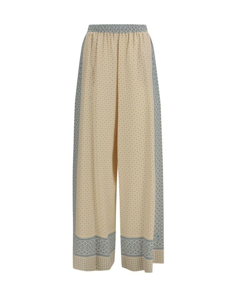 Ermanno Scervino Beige Silk Casual Pant