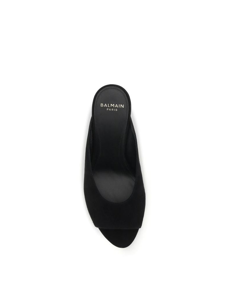 Balmain Black Mules Glam Steals