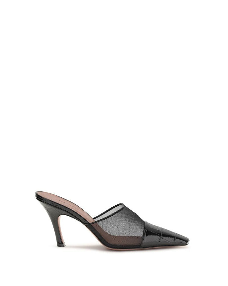 Black Calf Leather Bos Taurus Mules