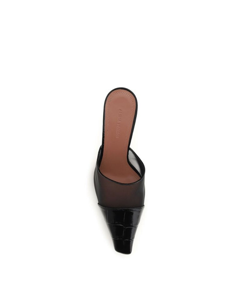 Black Calf Leather Bos Taurus Mules Glam Steals