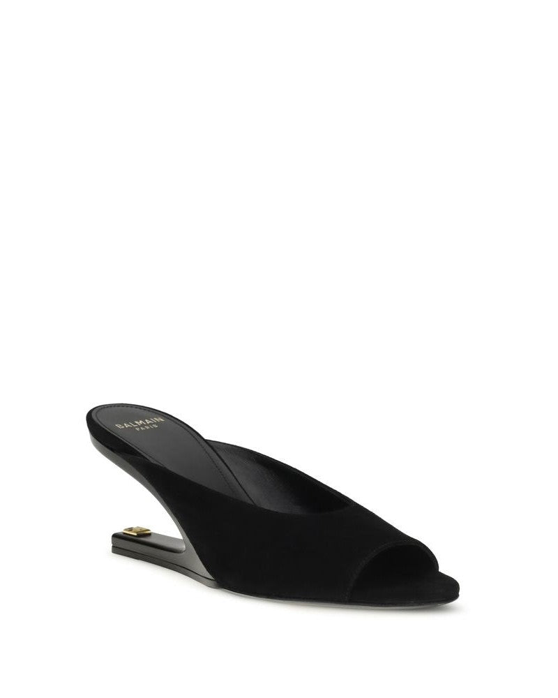 Balmain Black Mules Glam Steals