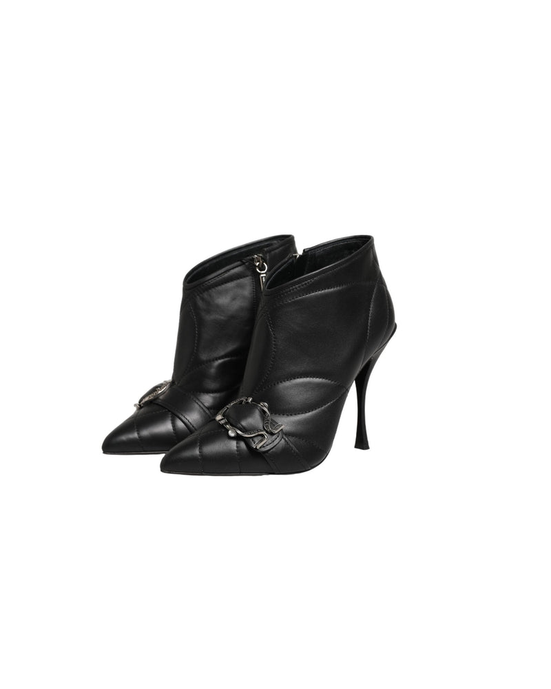 Dolce & Gabbana Black Devotion Quilted Buckled Boots Shoes Glam Steals