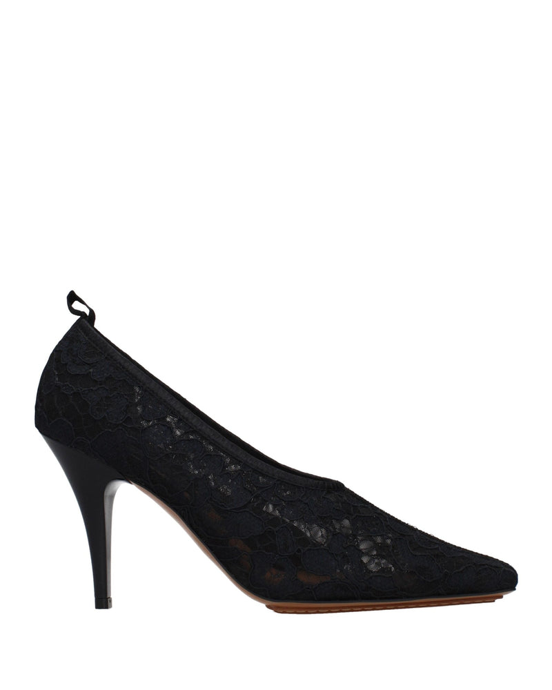 Black Fabric High Heel Pumps Glam Steals