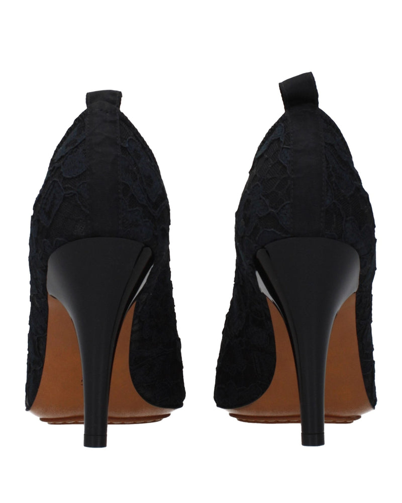 Black Fabric High Heel Pumps Glam Steals