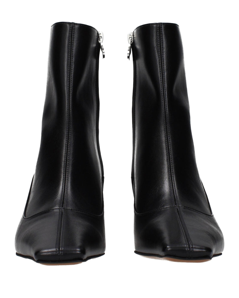 Black Leather Ankle Boots Glam Steals