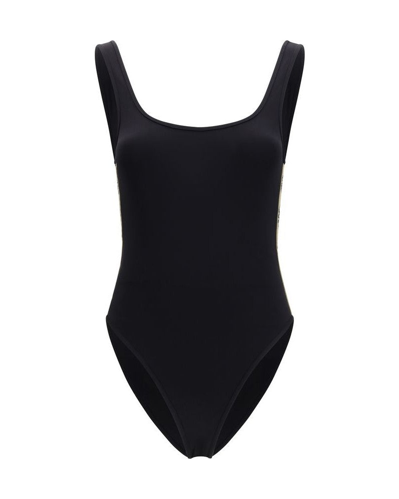 Black Polyamide One-Piece Swimsuit Glam Steals
