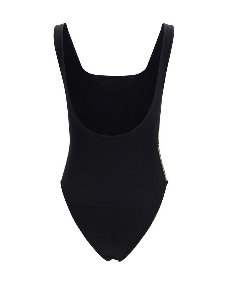 Black Polyamide One-Piece Swimsuit Glam Steals