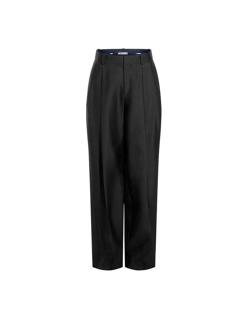 Black Silk Flared Pants Glam Steals
