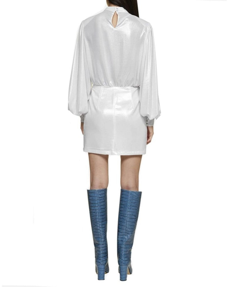 Blanca Vita White Polyester Dress Dresses