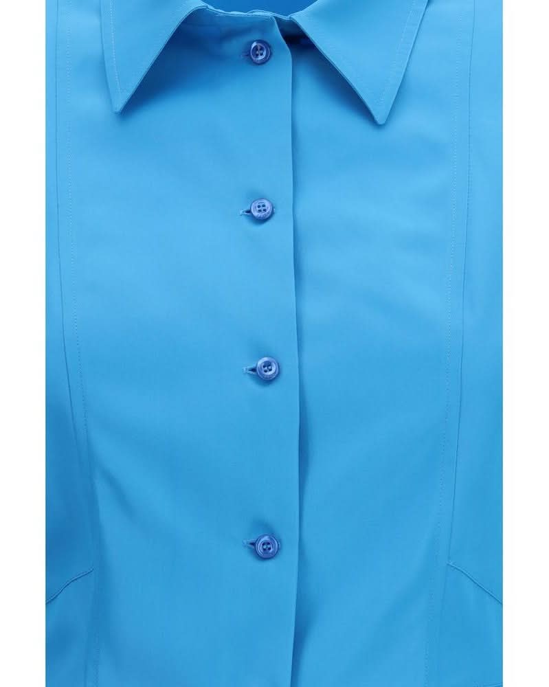 Blue Viscose Casual Dress Glam Steals