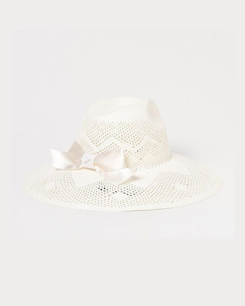 Borsalino White Paper Straw Sunhat Sun Hats