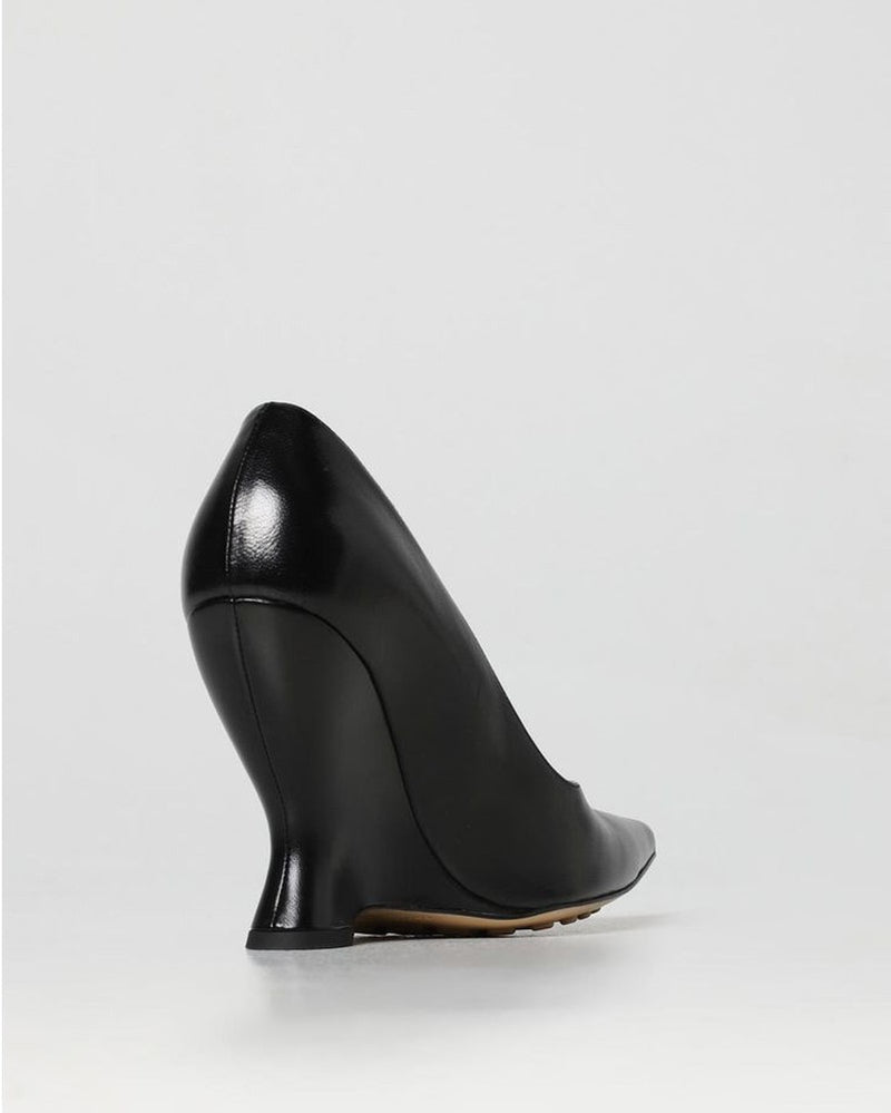Bottega Veneta Black Leather High Heel Pumps Glam Steals