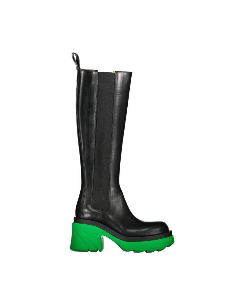 Bottega Veneta Black Leather Over The Knee 
