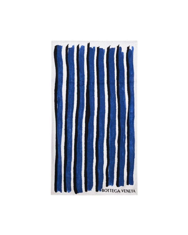 Bottega Veneta Blue Cotton Beach Towel Glam Steals