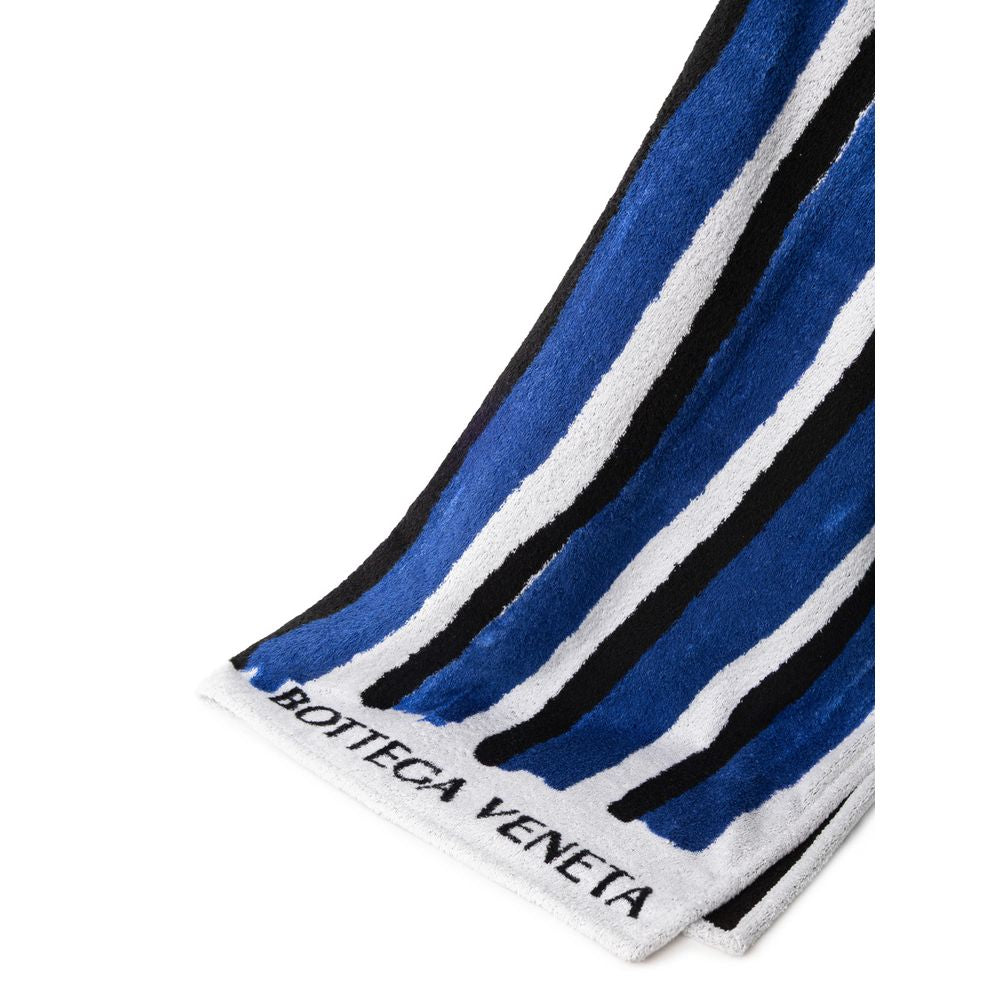 Bottega Veneta Blue Cotton Beach Towel Glam Steals