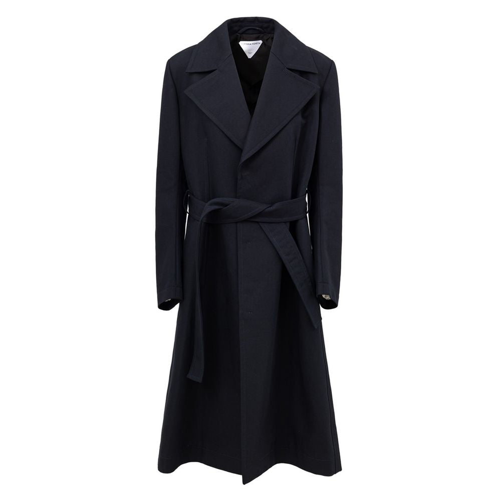 Bottega Veneta Blue Cotton Trench Coat Glam Steals