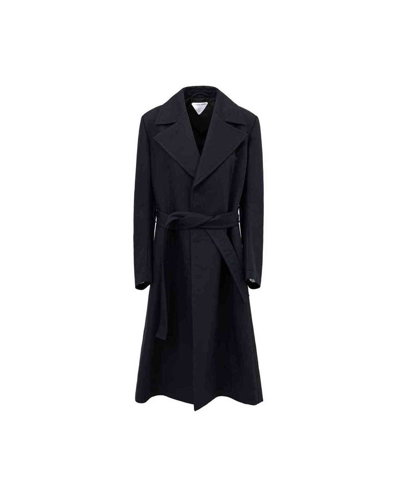 Bottega Veneta Blue Cotton Trench Coat Glam Steals