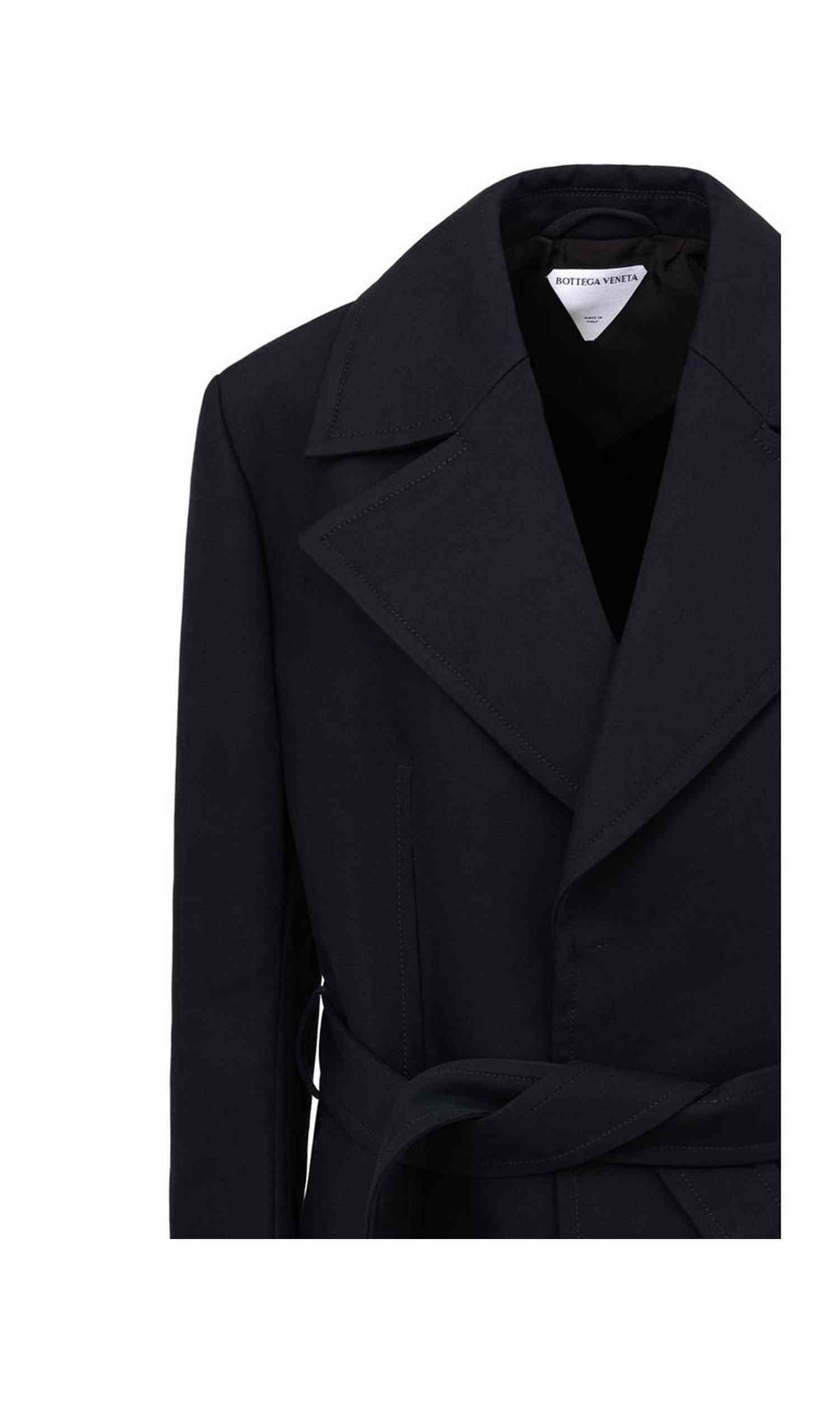Bottega Veneta Blue Cotton Trench Coat Glam Steals