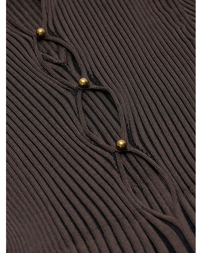 Bottega Veneta Brown Viscose Turtleneck Glam Steals