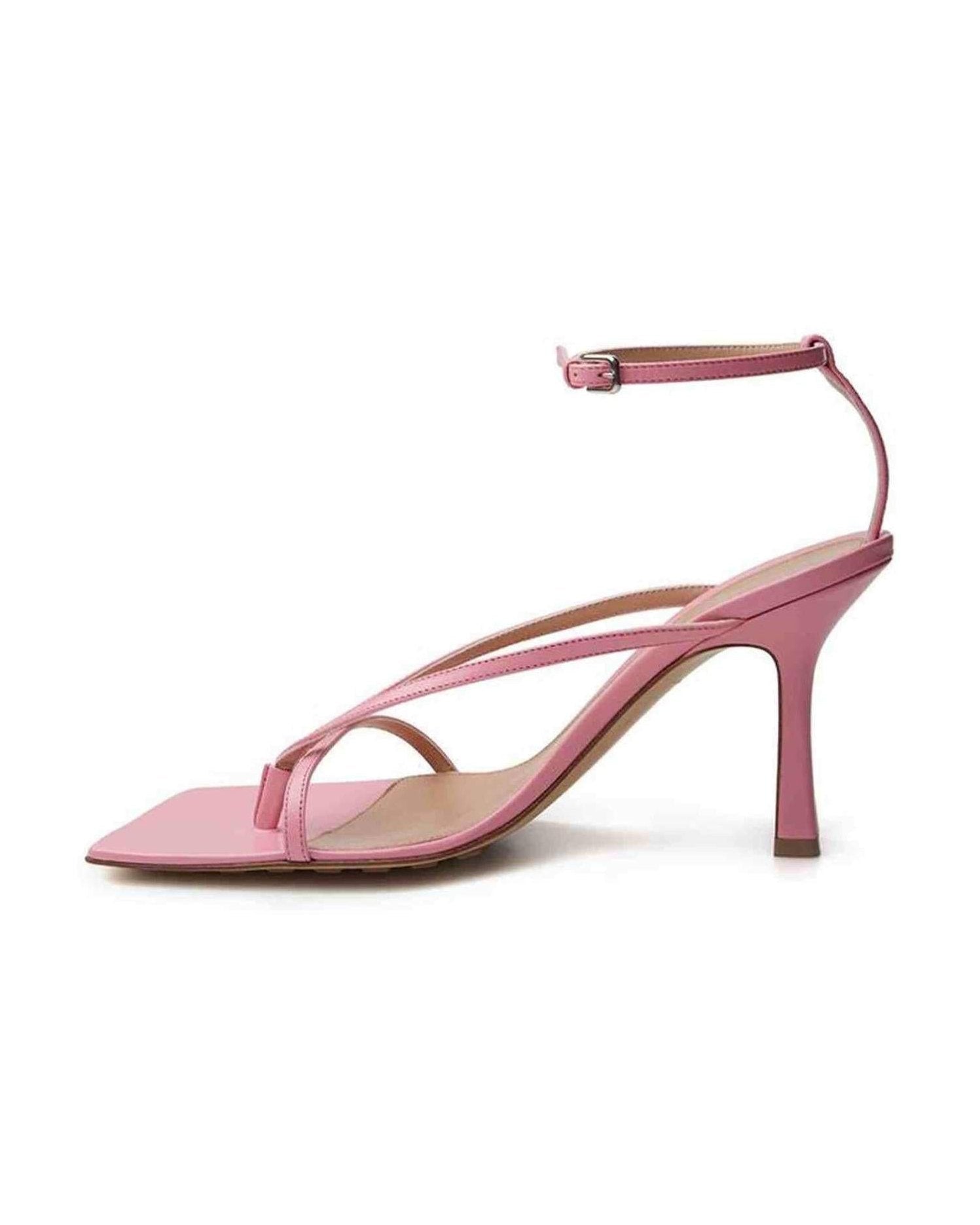 Bottega Veneta Elegant Leather Sandals For Sophisticated Pink Style Glam Steals