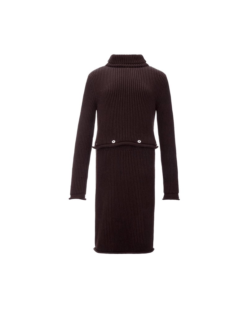 Bottega Veneta Brown Elegant Viscose Dress Glam Steals